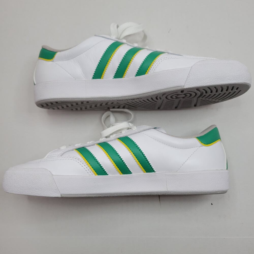 adidas Nora Sneakers IF2069 Cloud White Court Green Skate Yellow Men's Size 9 - Picture 4 of 10